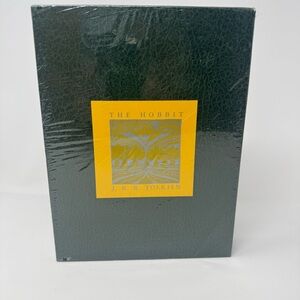J.R.R. Tolkien's THE HOBBIT Green Leather Deluxe Collector Edition Book Hardback